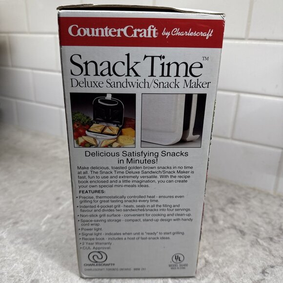 CounterCraft Snack Time Delux Sandwich/Snack Maker. New in Box. - Picture 5 of 7